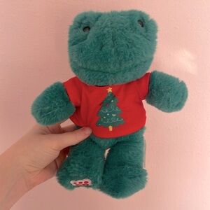 Super Rare Christmas Frog BAB Small Fry Dark Green Build-A-Bear mini